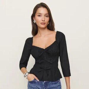 Reformation Lauryn Top Black - Size 4